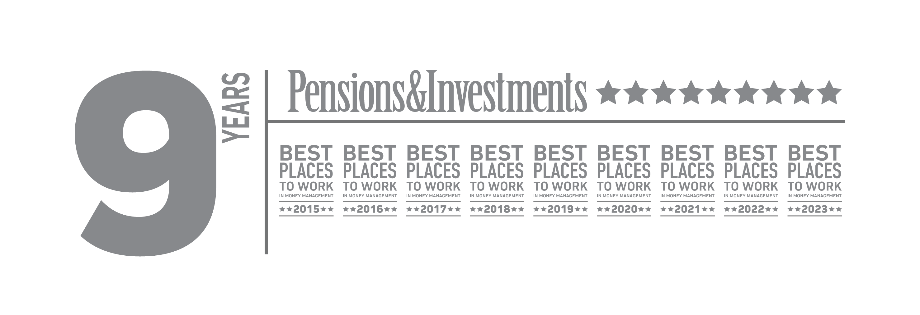 9 Years pensions and Investments